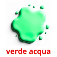 verde acqua flashcards illustrate