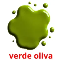 verde oliva flashcards illustrate