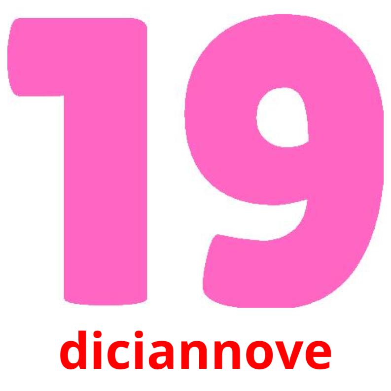 diciannove picture flashcards