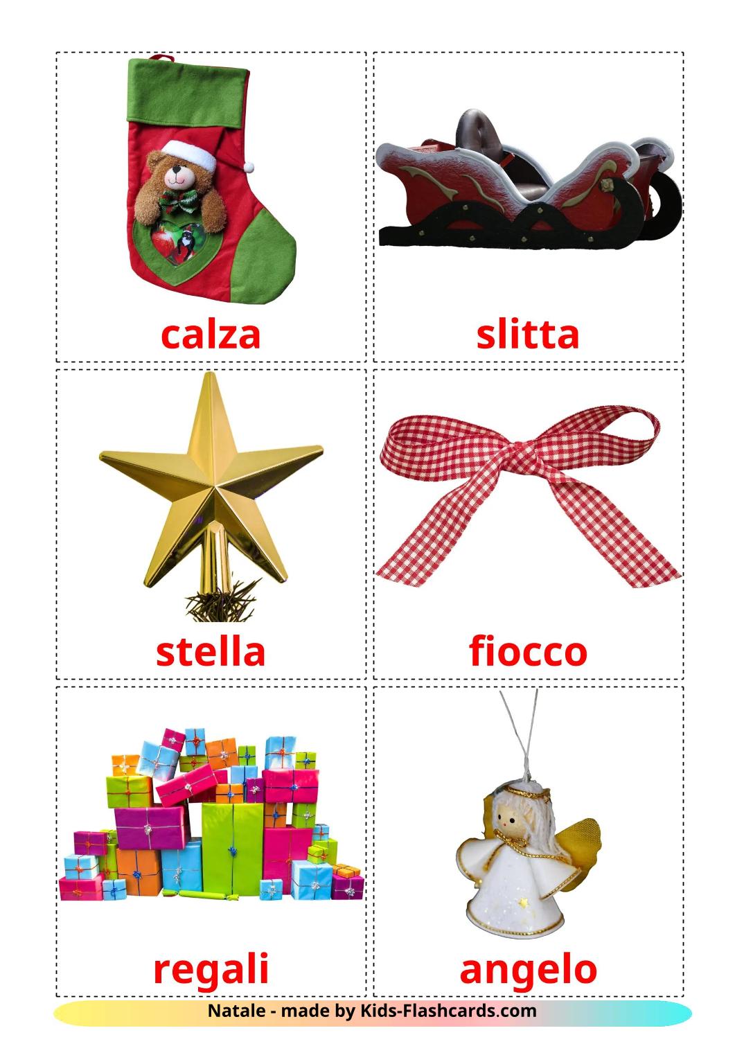 Natale - 29 flashcards italiano stampabili gratuitamente