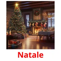 Natale flashcards illustrate