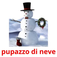 pupazzo di neve flashcards illustrate