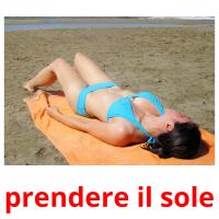 prendere il sole flashcards illustrate