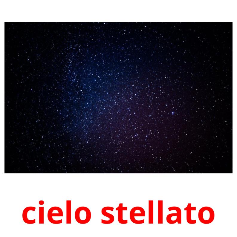 cielo stellato flashcards illustrate