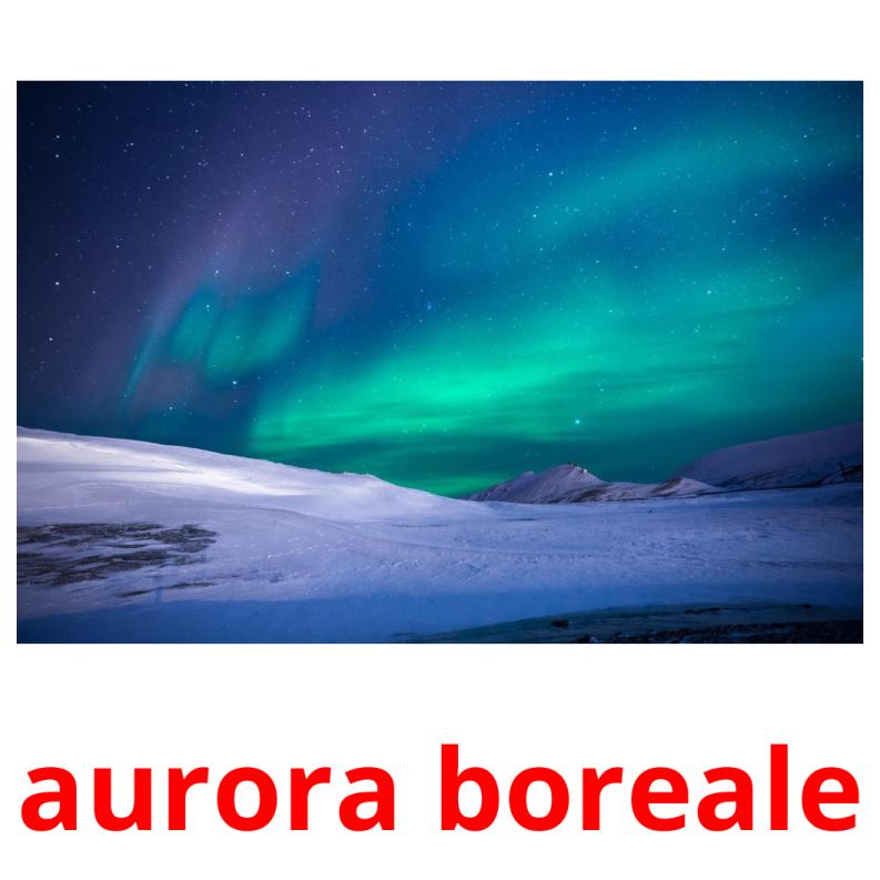 aurora boreale picture flashcards