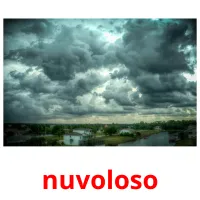 nuvoloso cartões com imagens