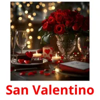 San Valentino flashcards illustrate