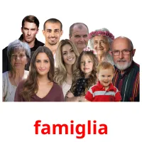 famiglia flashcards illustrate