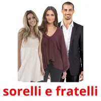 sorelli e fratelli flashcards illustrate