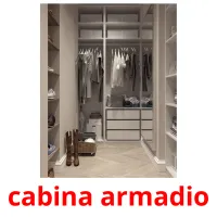 cabina armadio cartões com imagens