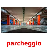 parcheggio cartões com imagens