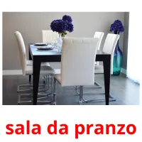 sala da pranzo cartões com imagens