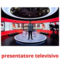 presentatore televisivo flashcards illustrate