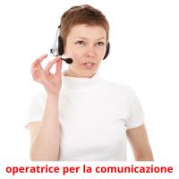 operatrice per la comunicazione flashcards illustrate