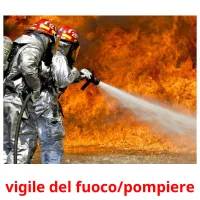 vigile del fuoco/pompiere flashcards illustrate