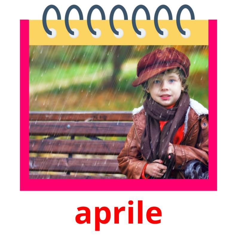 aprile picture flashcards