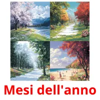 Mesi dell'anno flashcards illustrate