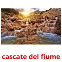 cascate del fiume flashcards illustrate