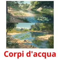 Corpi d'acqua flashcards illustrate