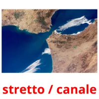 stretto / canale flashcards illustrate