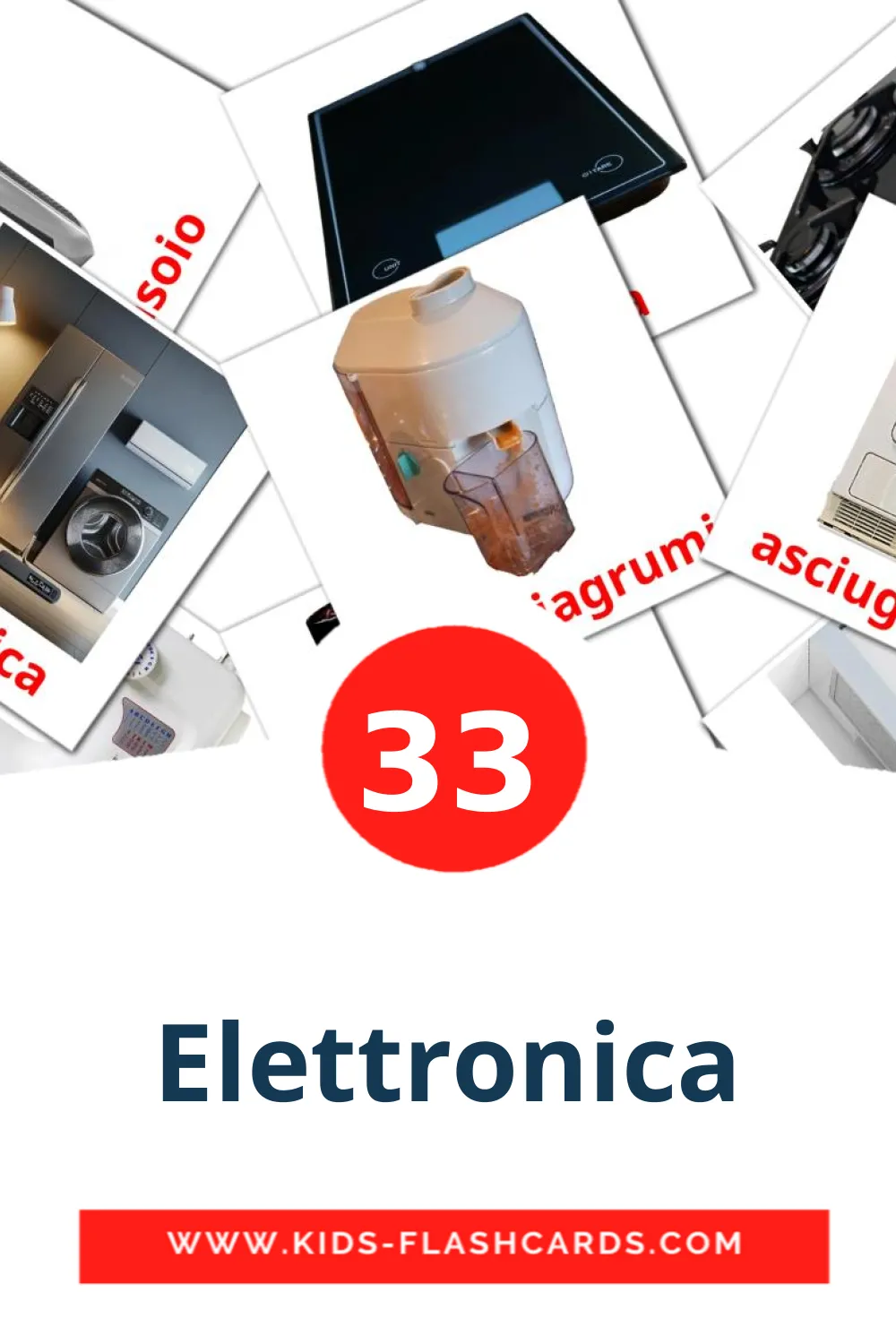 33 carte illustrate di Elettronica per la scuola materna in italiano