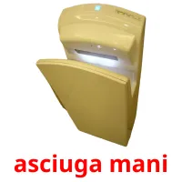 asciuga mani flashcards illustrate