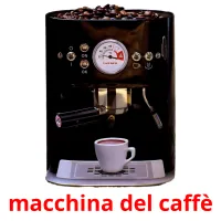 macchina del caffè flashcards illustrate