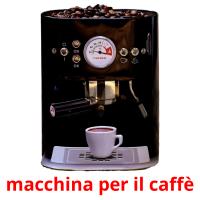 macchina per il caffè flashcards illustrate