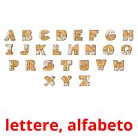 lettere, alfabeto card for translate