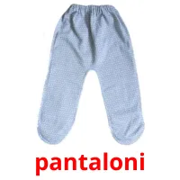 pantaloni flashcards illustrate