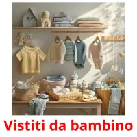 Vistiti da bambino flashcards illustrate