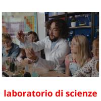 laboratorio di scienze flashcards illustrate