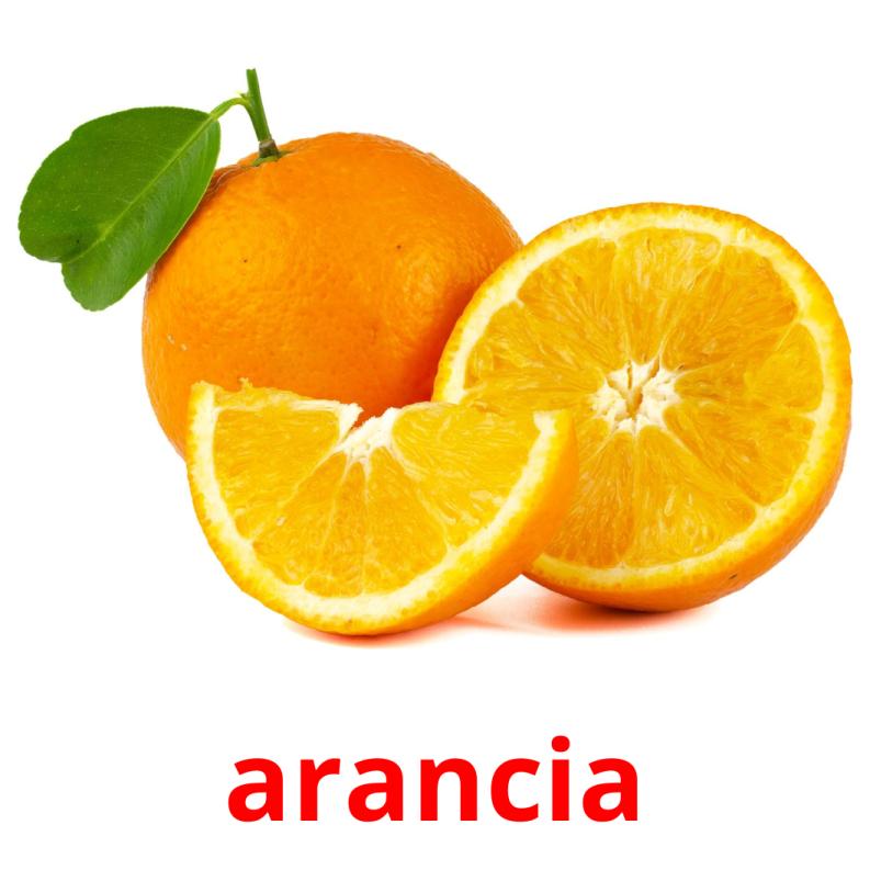 arancia flashcards illustrate