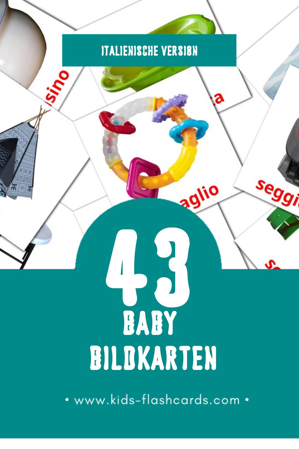 Visual Bambino Flashcards für Kleinkinder (45 Karten in Italienisch)