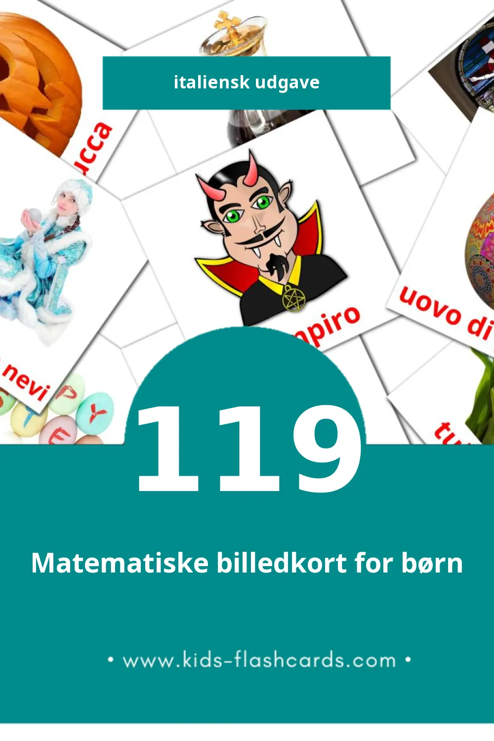 Visuelle billedkort for børn om Vacanze til småbørn (119 kort på Italiensk)
