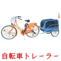 自転車トレーラー flashcards illustrate