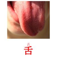 舌 picture flashcards