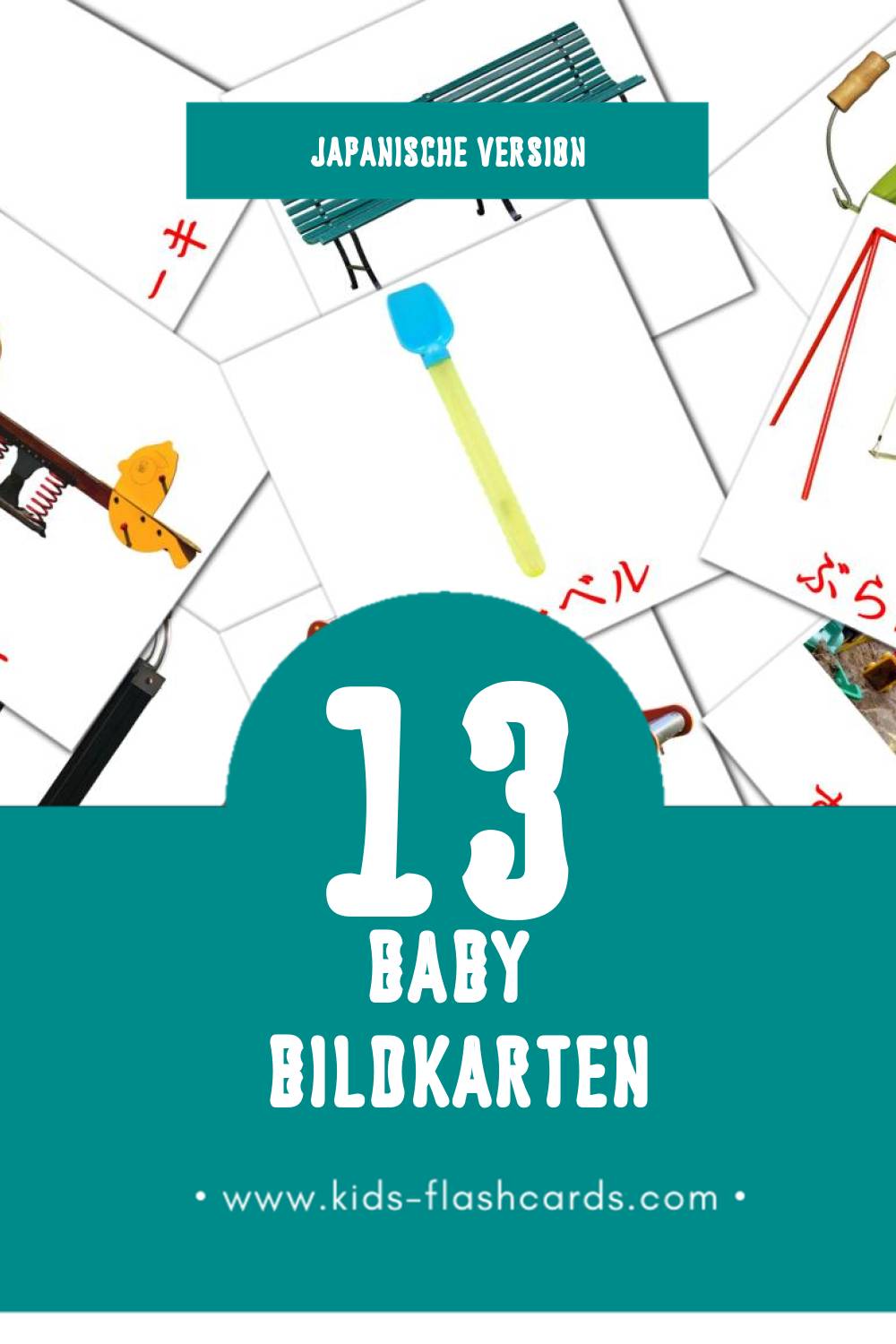 Visual ベビー Flashcards für Kleinkinder (13 Karten in Japanisch)