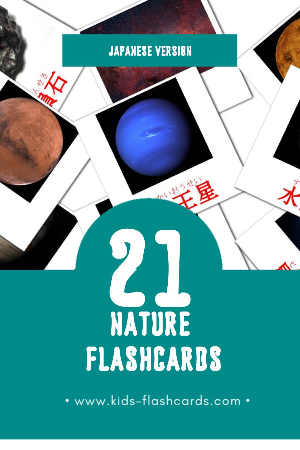 Visual 自然 Flashcards for Toddlers (21 cards in Japanese)