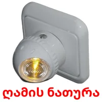 ღამის ნათურა flashcards illustrate