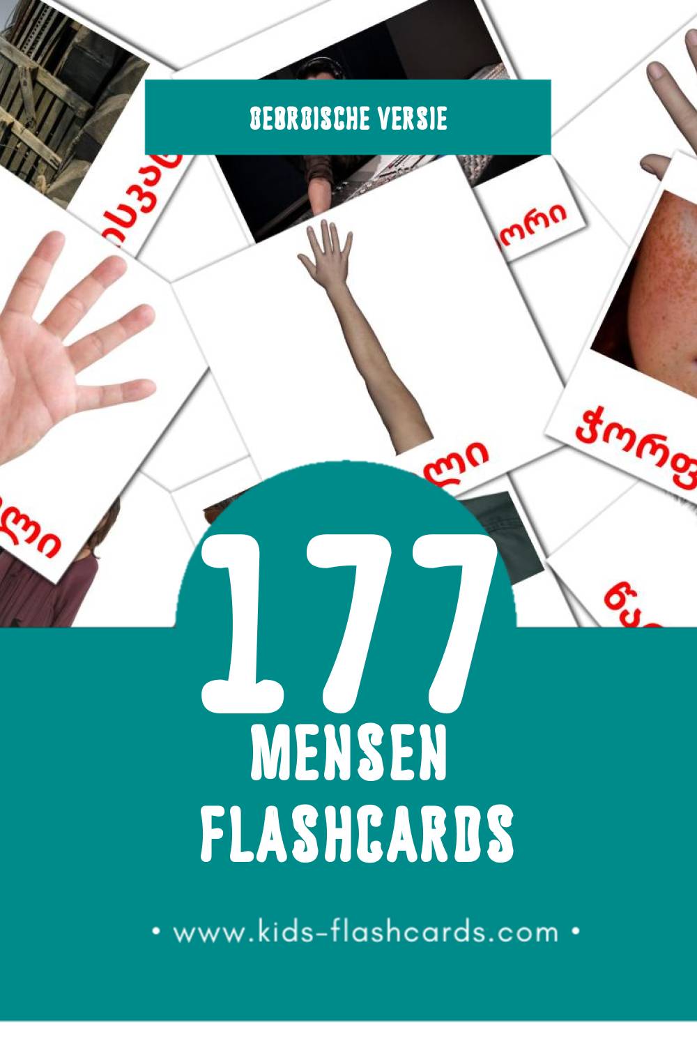 Visuele ადამიანები Flashcards voor Kleuters (177 kaarten in het Georgisch)