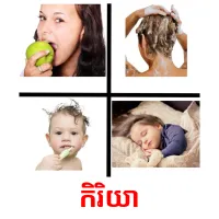 កិរិយា picture flashcards