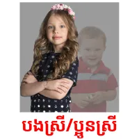 បងស្រី/ប្អូនស្រី picture flashcards