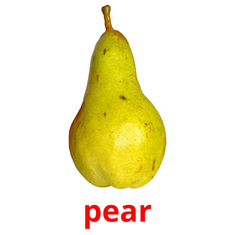 pear picture flashcards