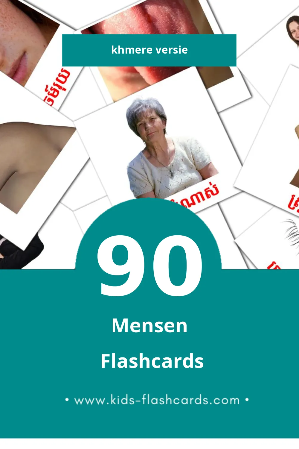 Visuele មនុស្ស Flashcards voor Kleuters (138 kaarten in het Khmer)