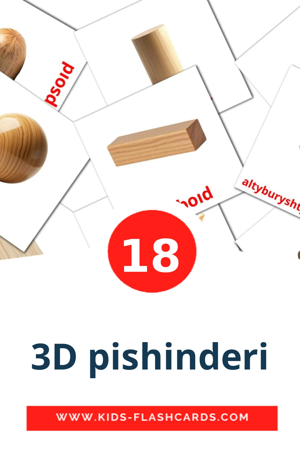 18 carte illustrate di 3D pіshіnderі per la scuola materna in kazakh(latino)