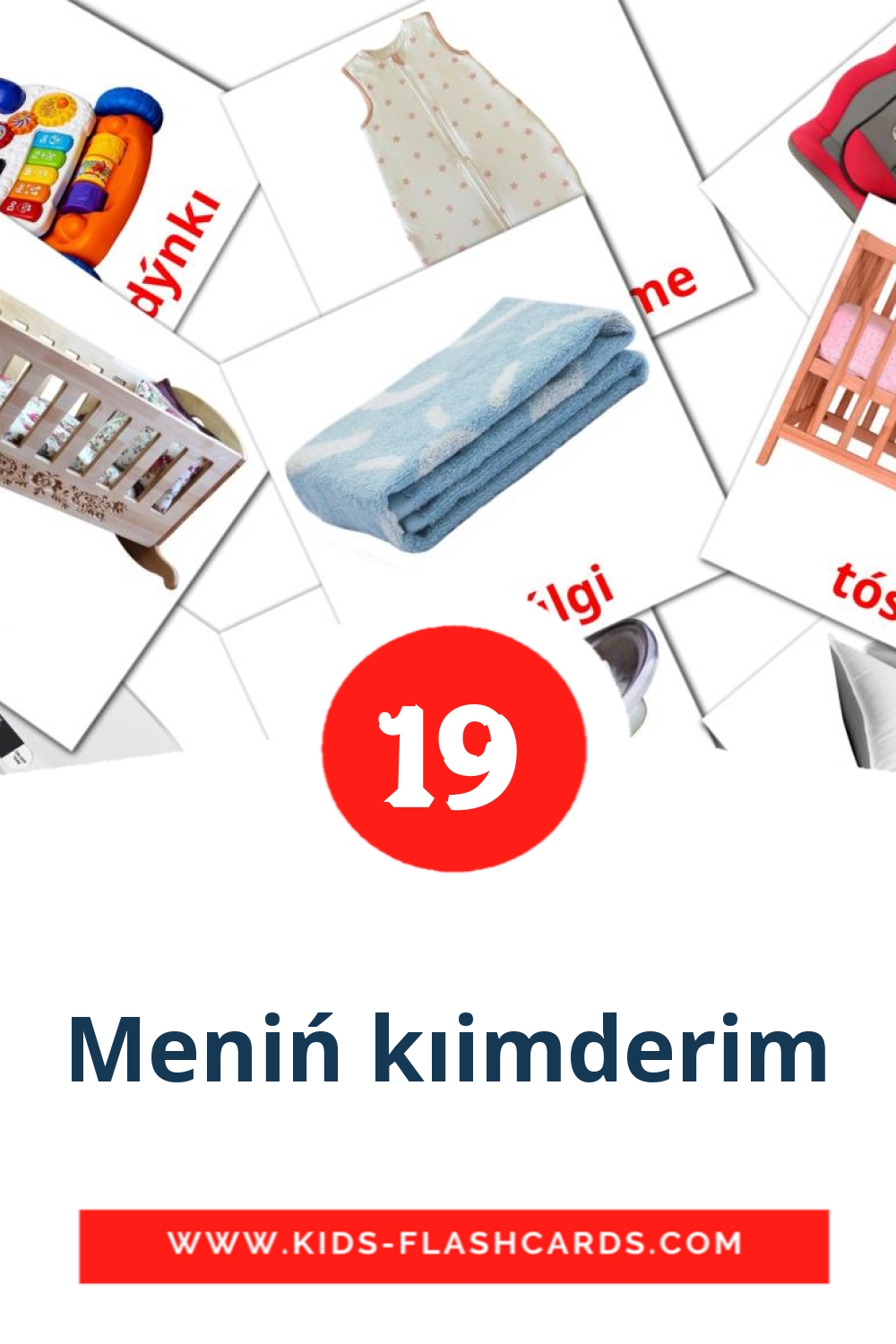 19 Menіń kıіmderіm Bildkarten für den Kindergarten auf kazakh(lateinisch)