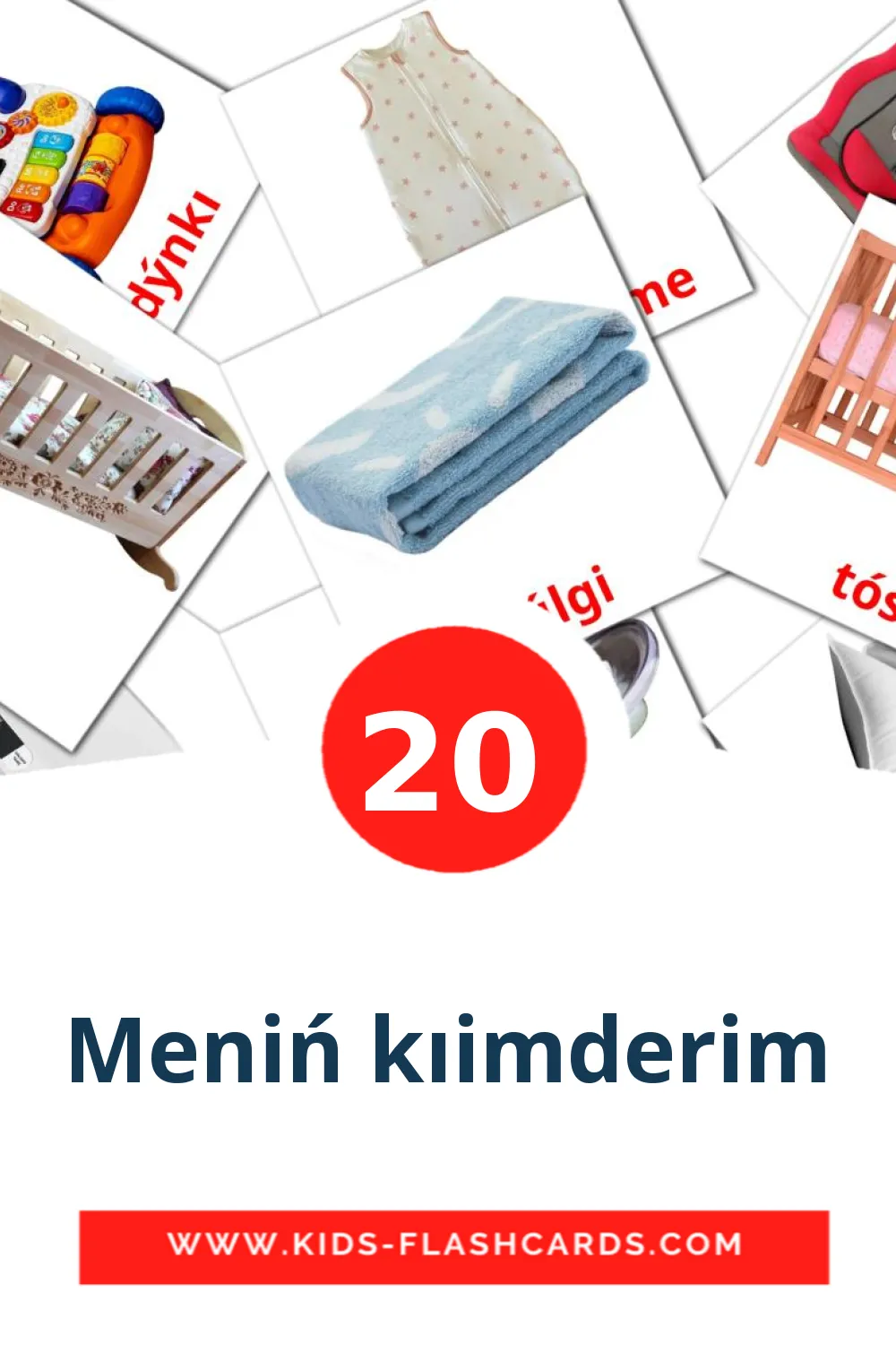 20 Menіń kıіmderіm Picture Cards for Kindergarden in kazakh(latin)