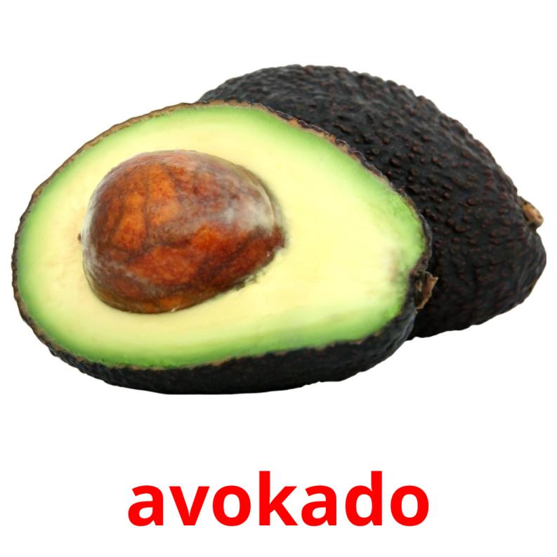 avokado Tarjetas didacticas