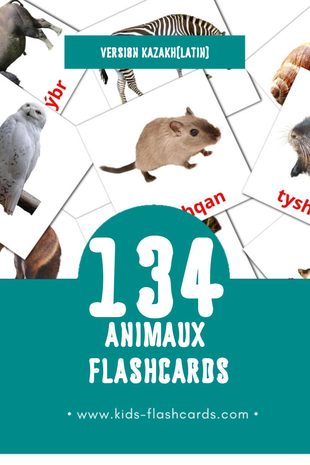 Flashcards Visual Janýarlar pour les tout-petits (134 cartes en Kazakh(latin))